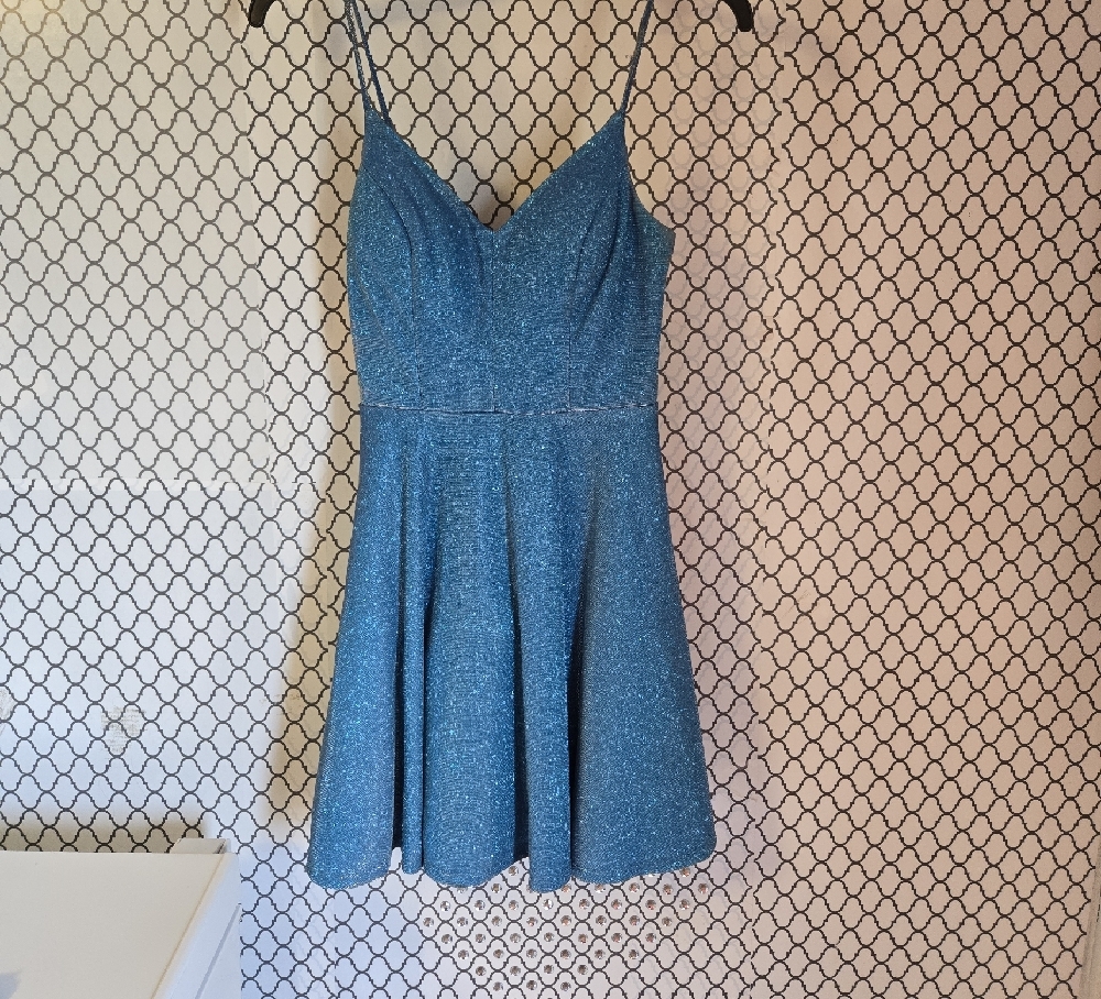 City Studio Blue Glitter Dress